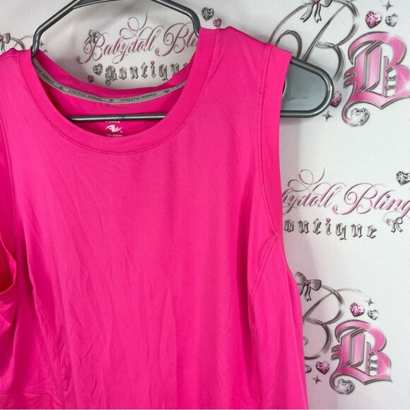 Athletic Works tank top dri more neon bright Hot Pink Tank Top - Picture 3 of 9